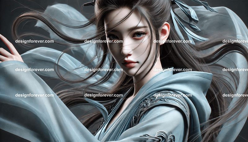 wuxia female in wuxia clothing