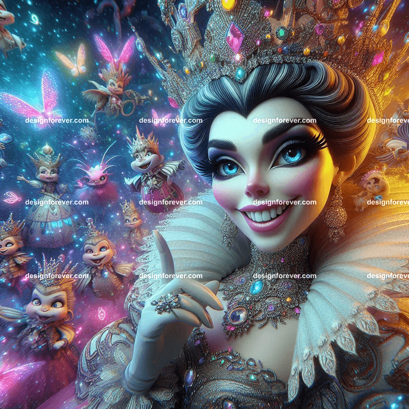 closeup of evil queen