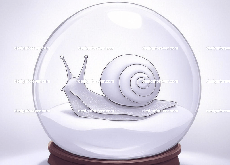 snail crystal ball orb