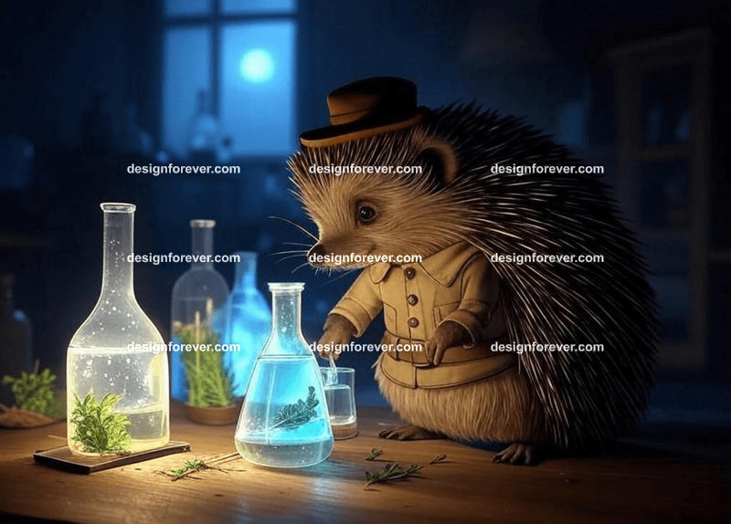 Hedgehog in a small workshop