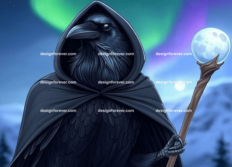 raven with robes