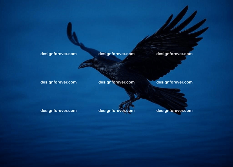 raven swooping down