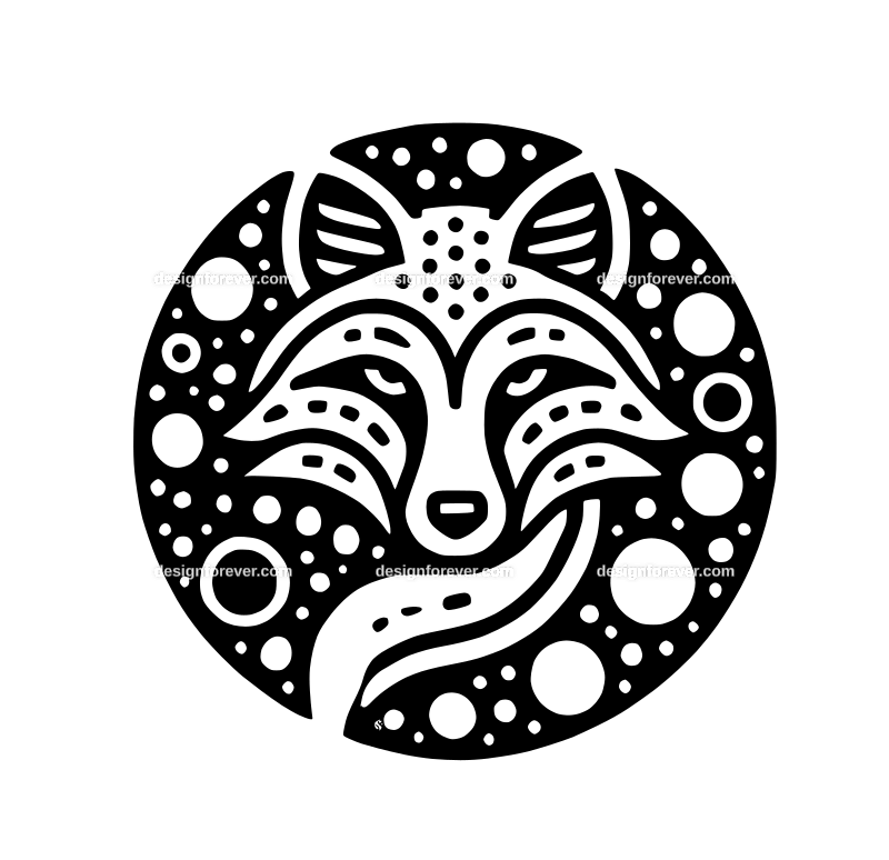 snow fox graphic logo