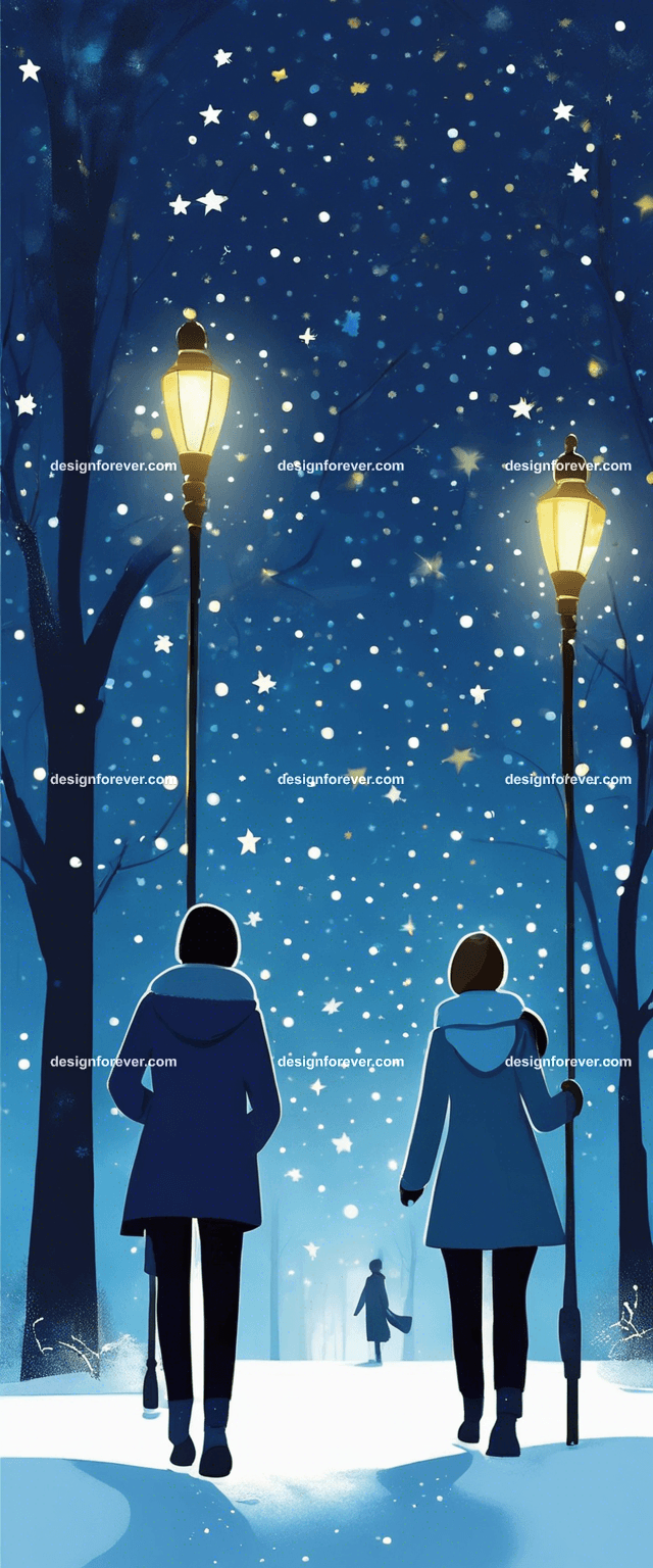 a couple walking dog evening