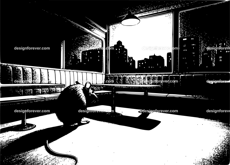 the city diner overrun with rats everywhere