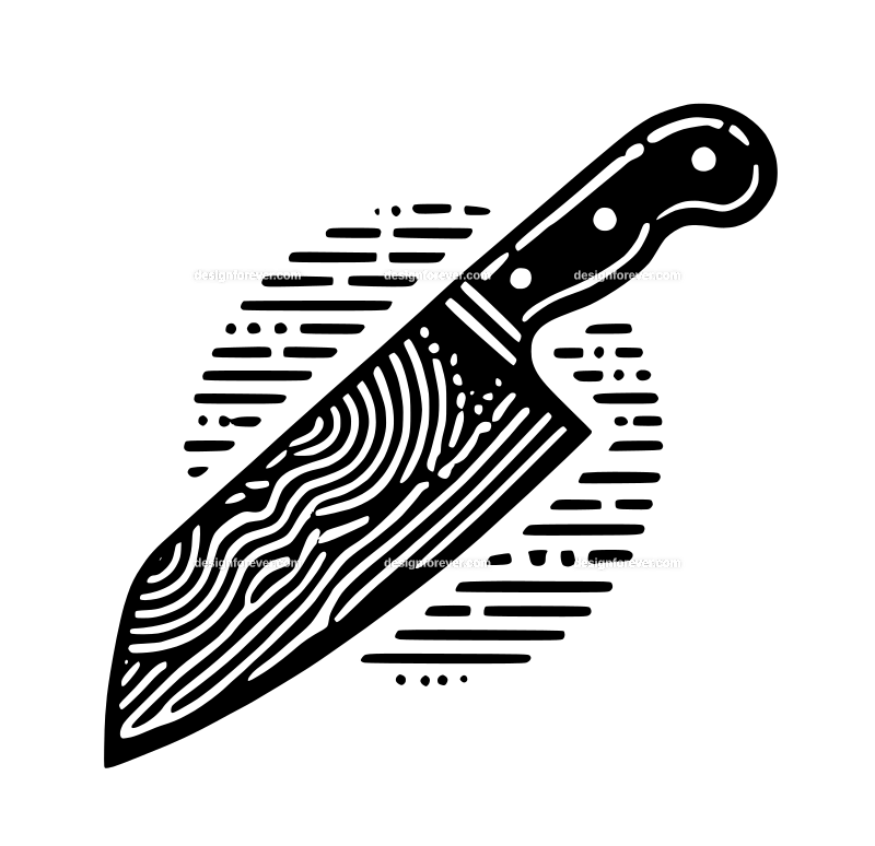 the butcher's knife graphic logo