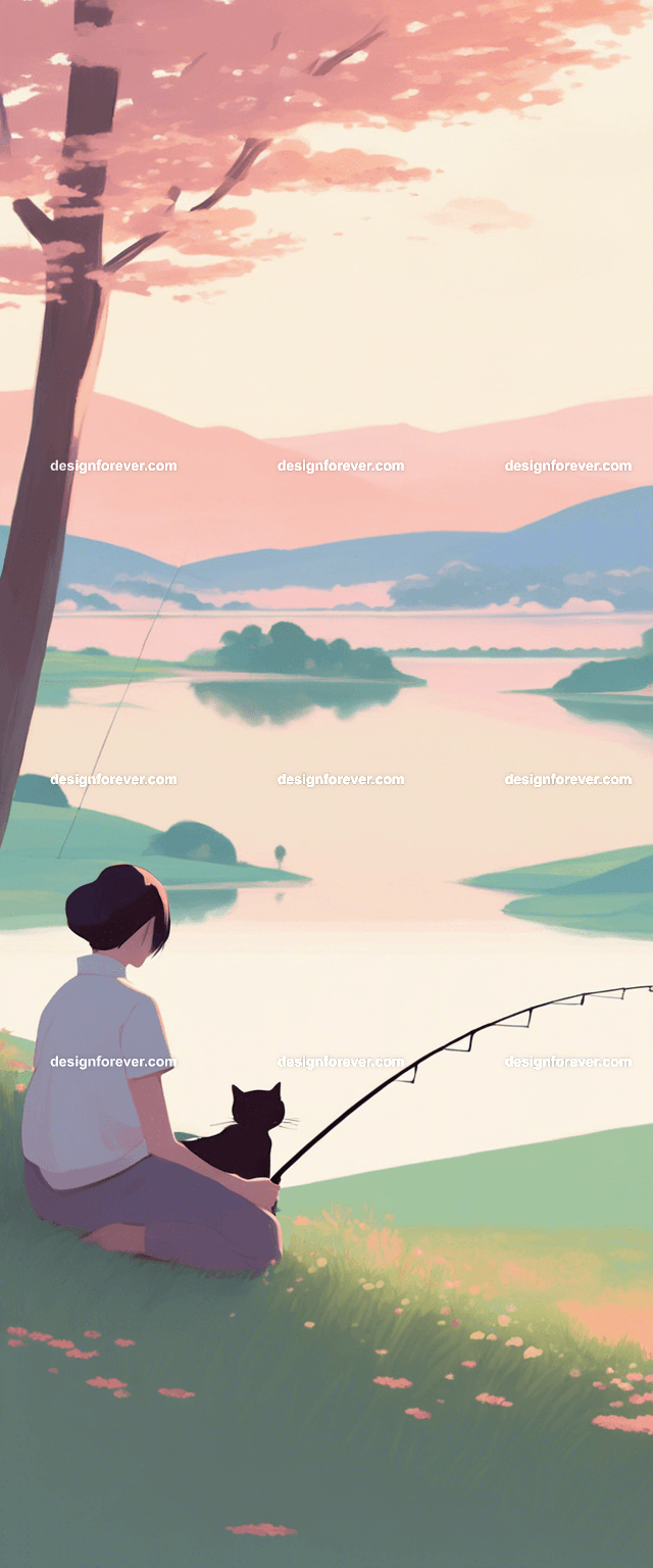 teen girl with a girl friend on tree branch of big old tree looking down at river