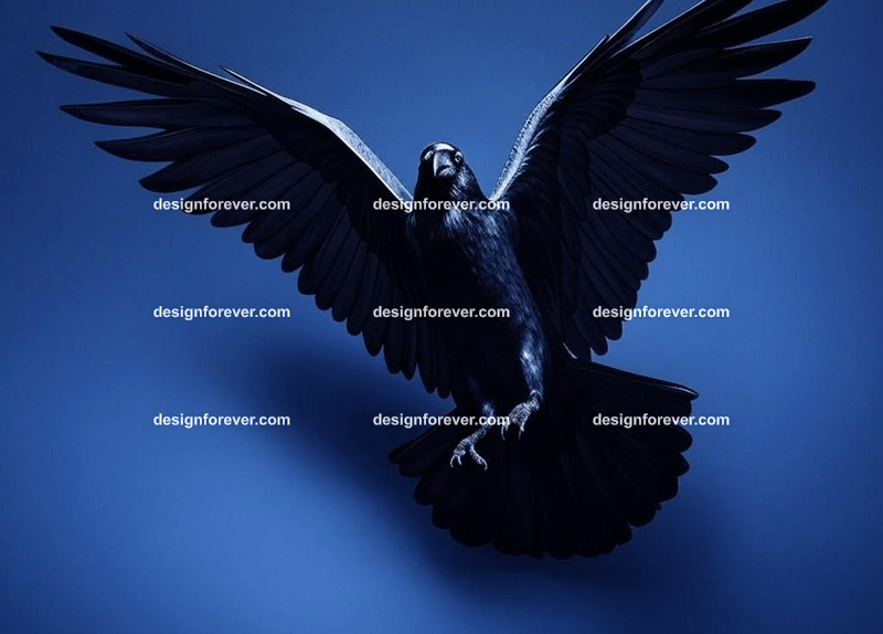 raven swooping down