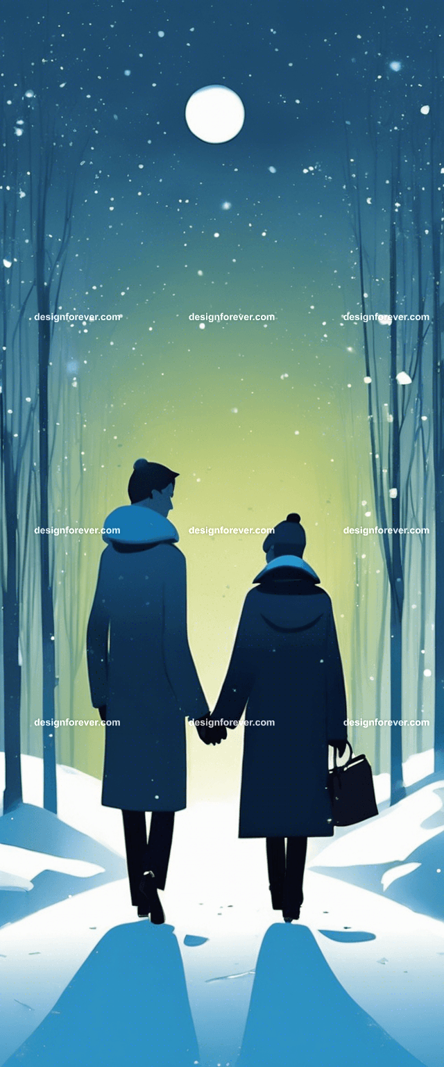 a couple walking dog evening