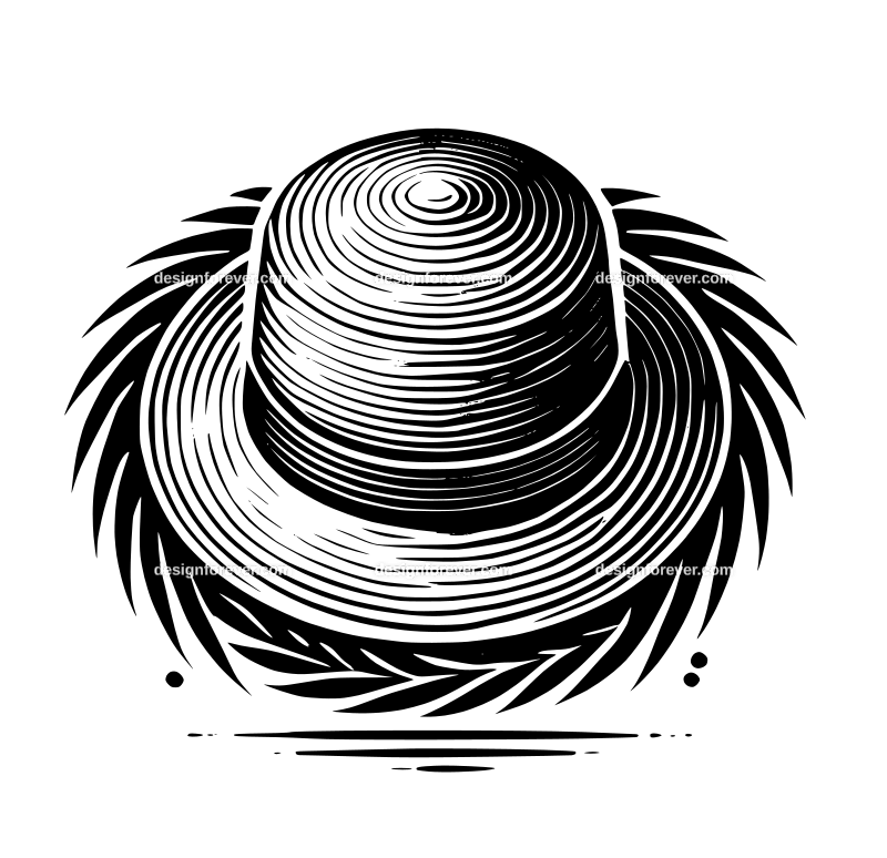 straw hat graphic logo