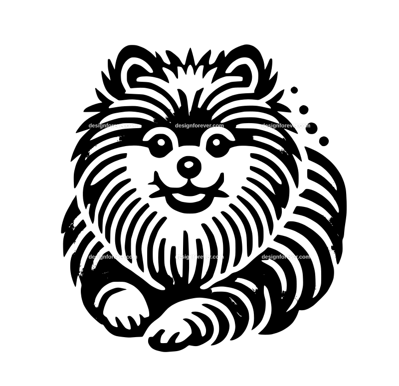 pomeranian graphic logo