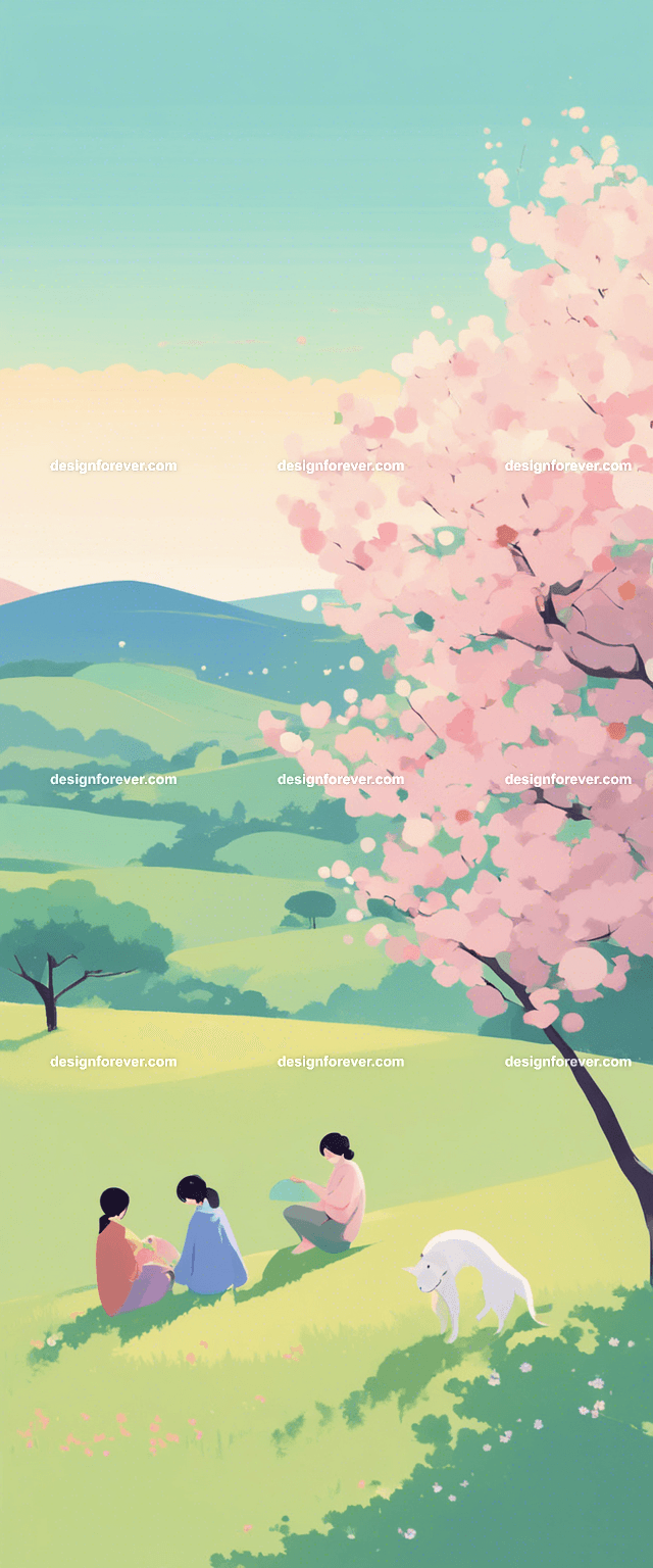 neighbors enjoying lunch under plum tree