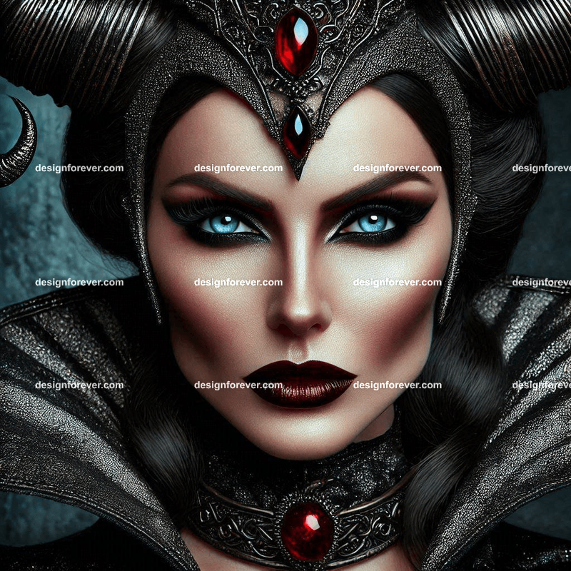 closeup of evil queen
