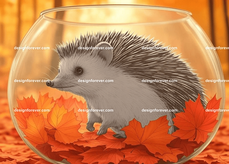 hedgehog crystal ball glass orb