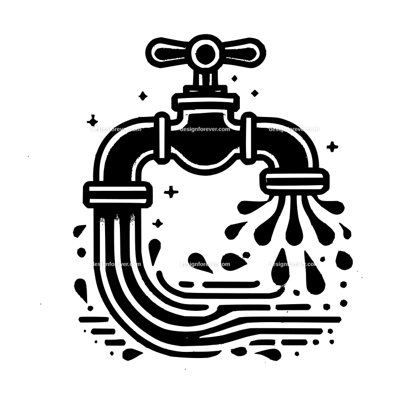 leaky facuet graphic logo