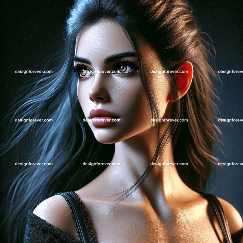 Young female sorcerer fantasy shot