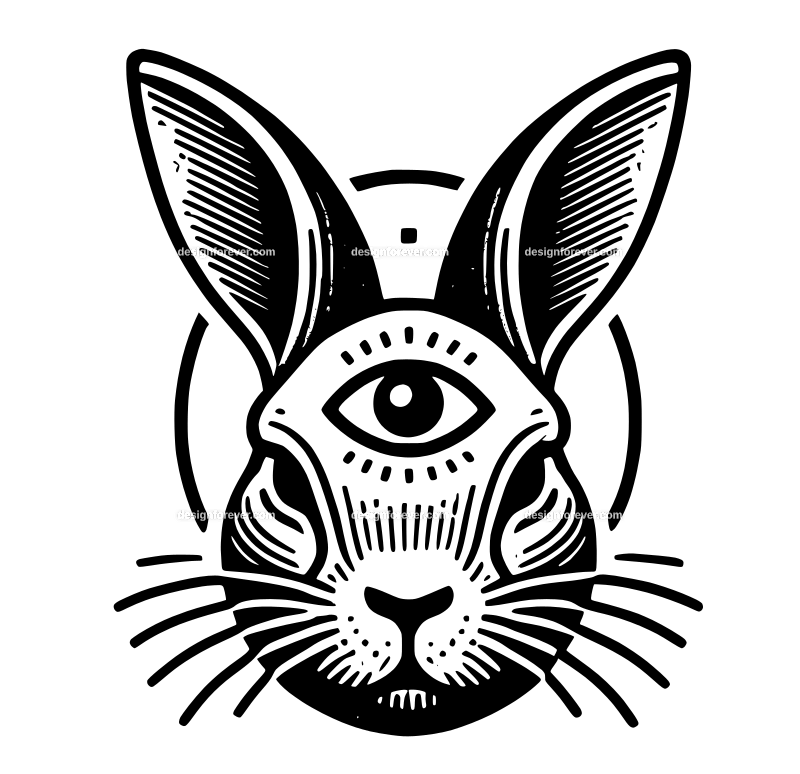 the one eye rabbit graphic logo
