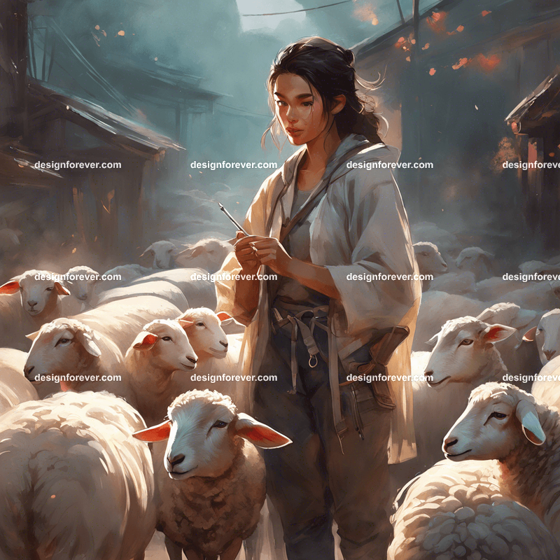 a young sheep herder