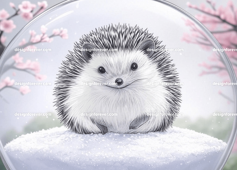 hedgehog crystal ball glass orb
