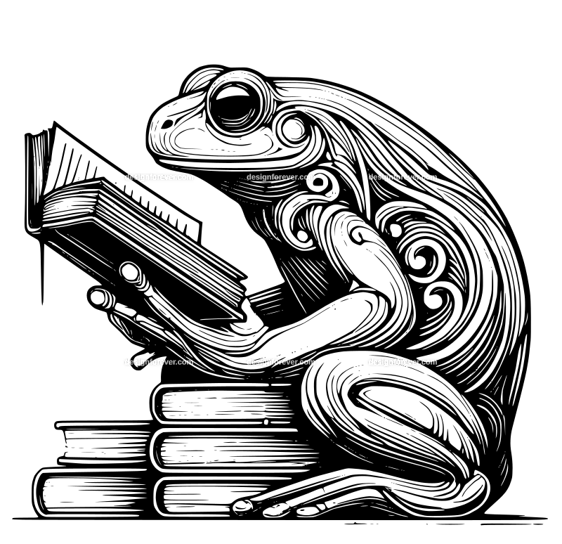 the frog who read books