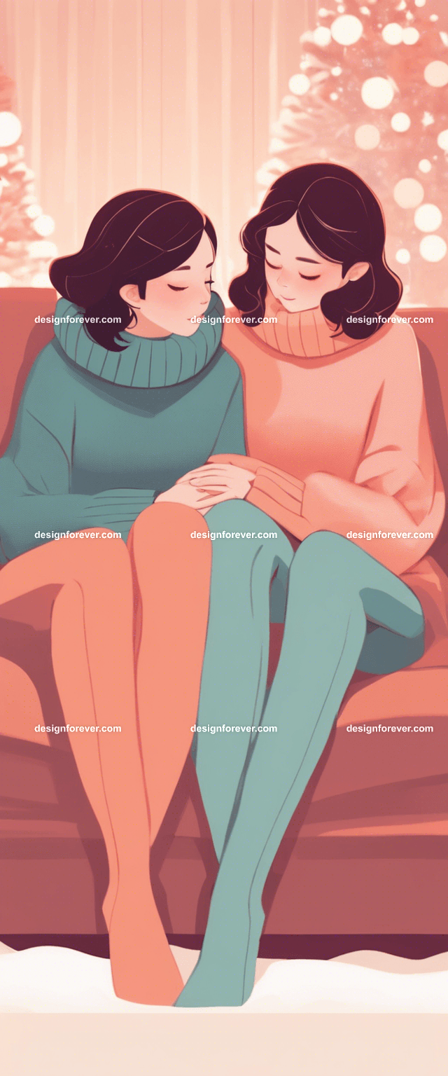 2 women celebrating new years xmas christmas