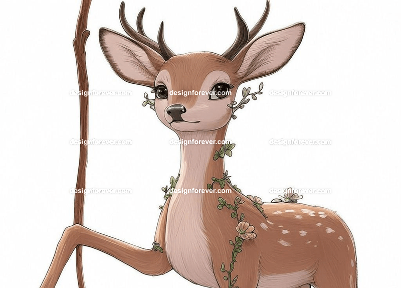 Graceful deer as a forest guardian