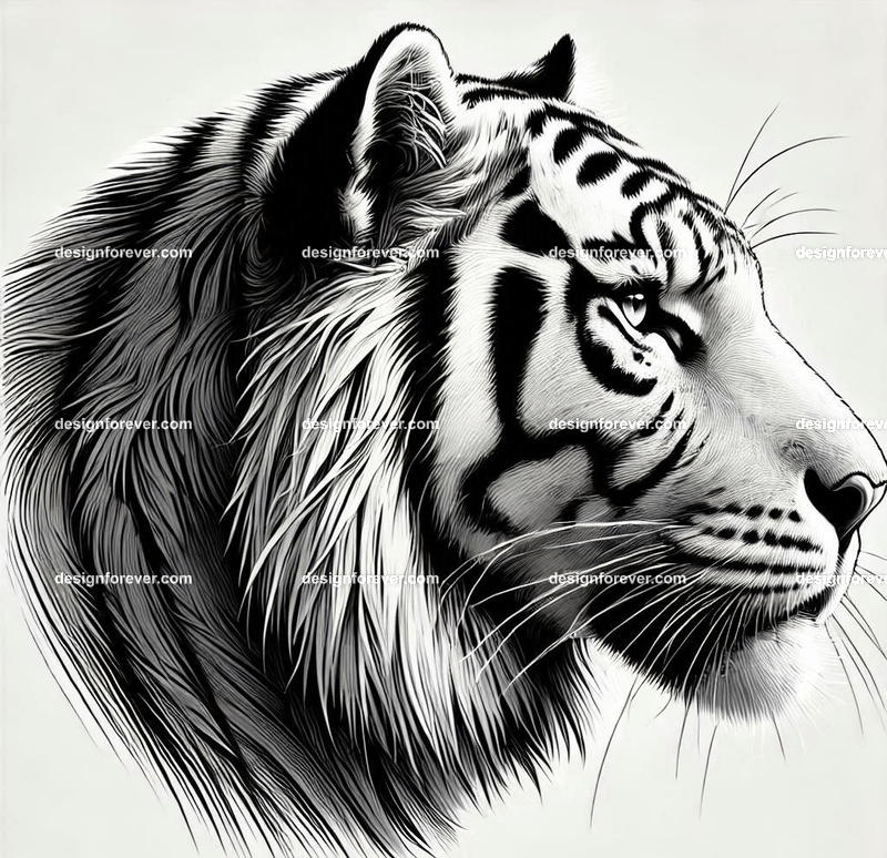 the tiger front facing