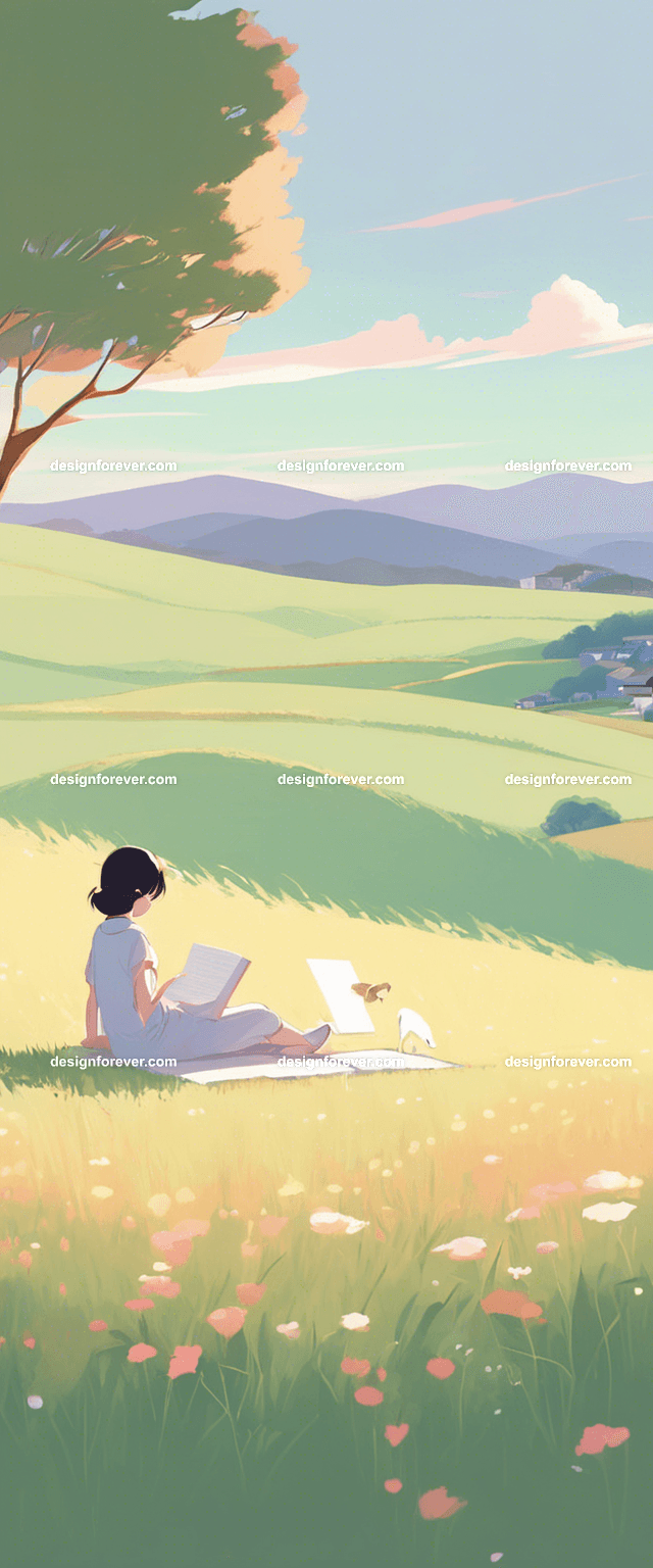 young woman doing homework
