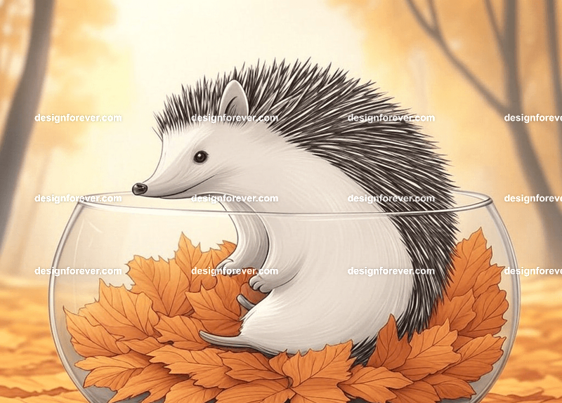 hedgehog crystal ball glass orb