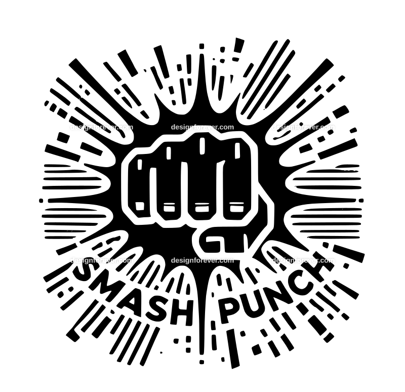 smash punch graphic logo