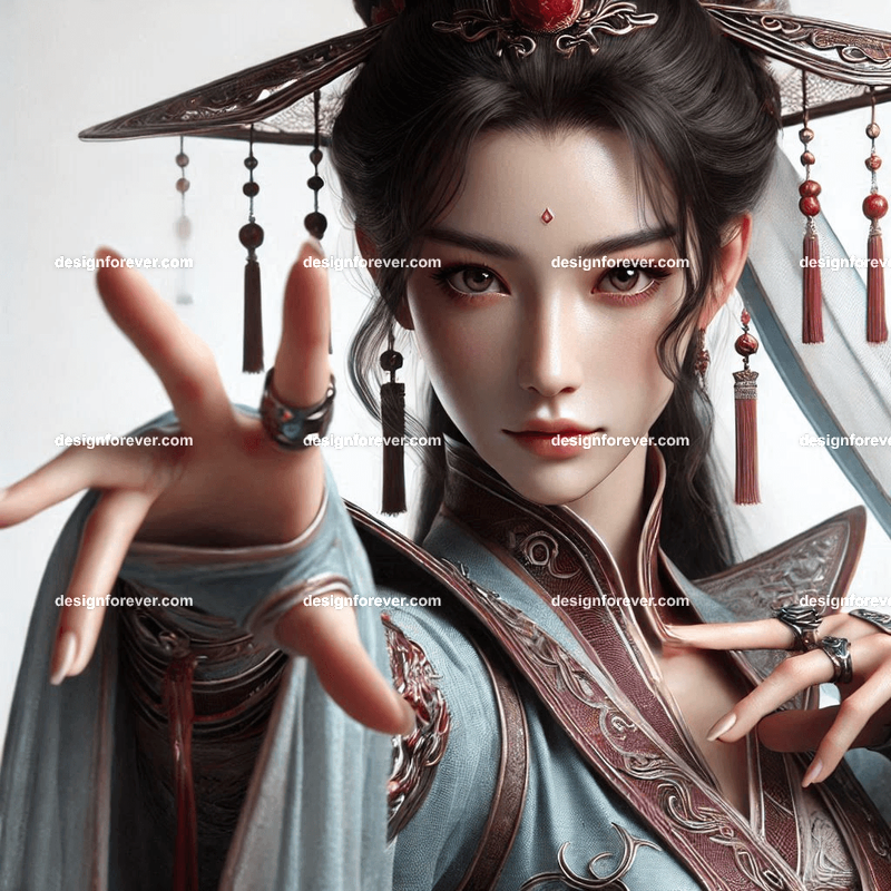 elite wuxia female warriors dressed in wuxia clothing with deadly finger touch