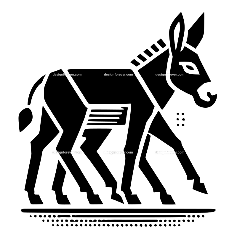 the 3 legged donkey graphic logo