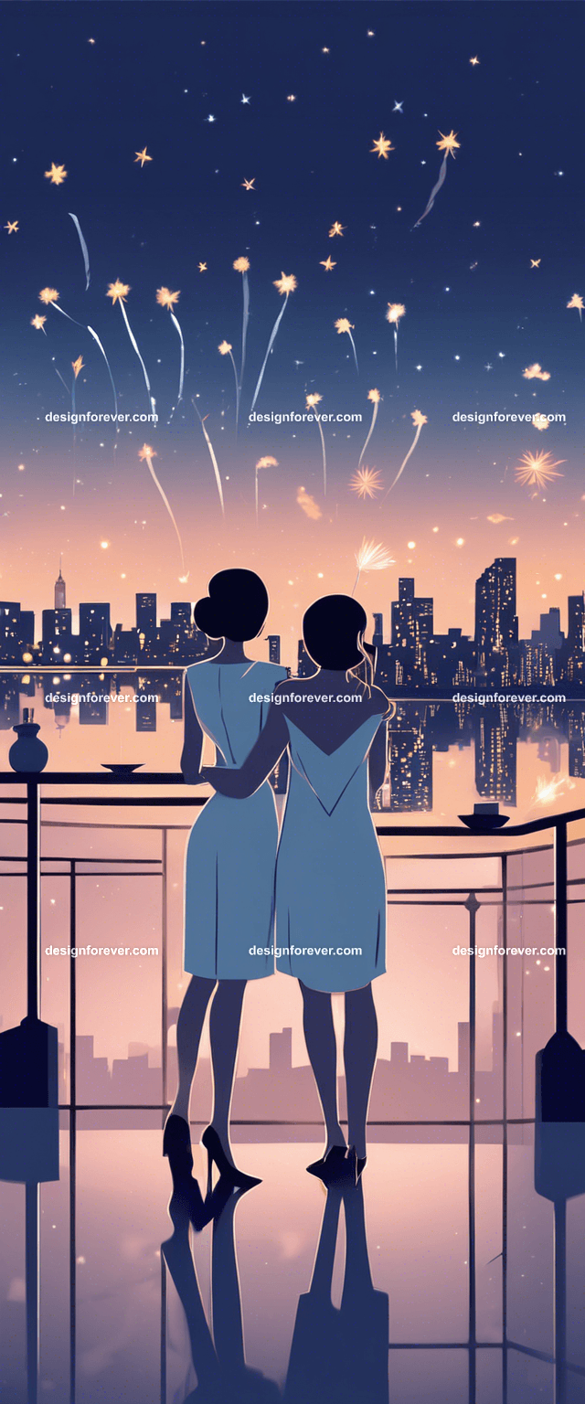 2 women celebrating new years