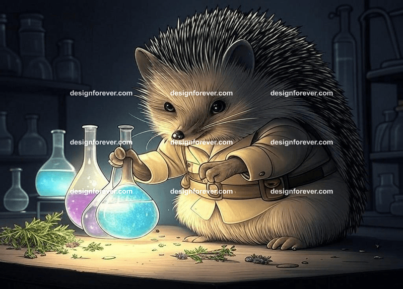 Hedgehog in a small workshop