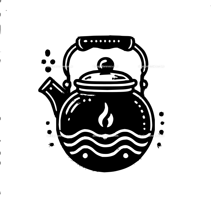 boiling kettle graphic logo