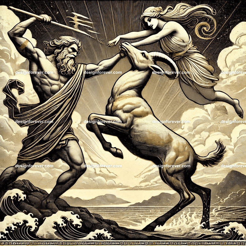 zeus capturing the golden hind of artemis