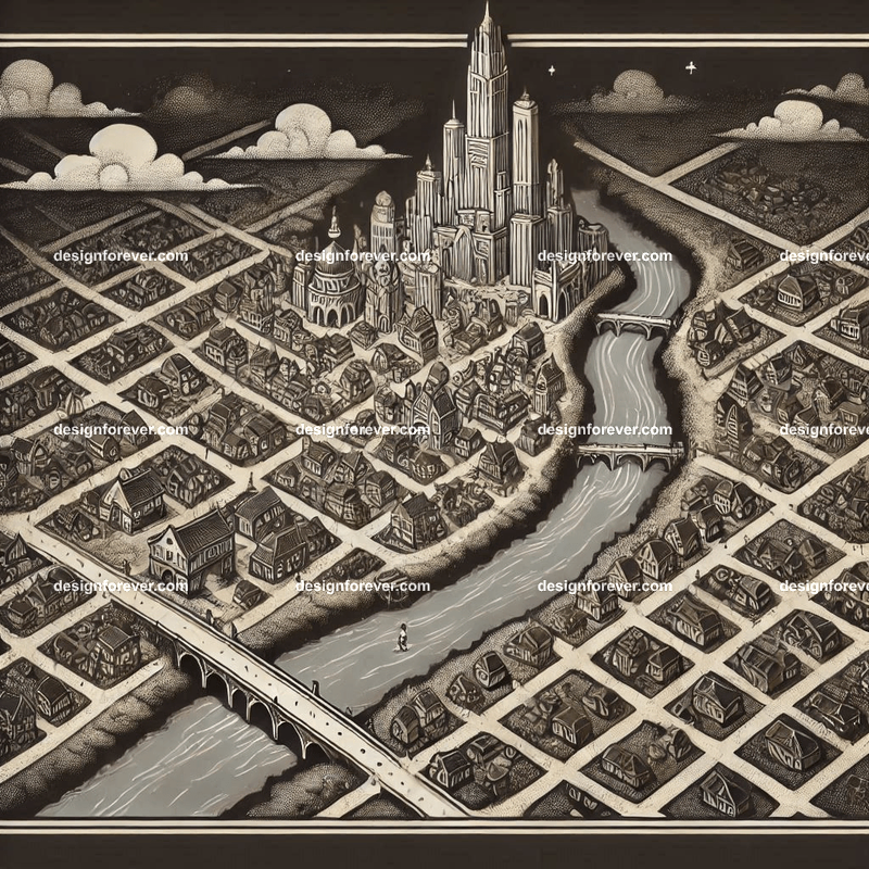 the city map for bard's tale video game