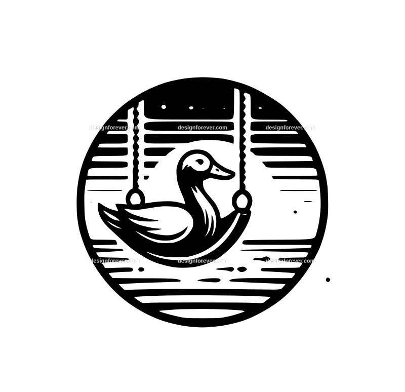 the swinging duck graphic logo