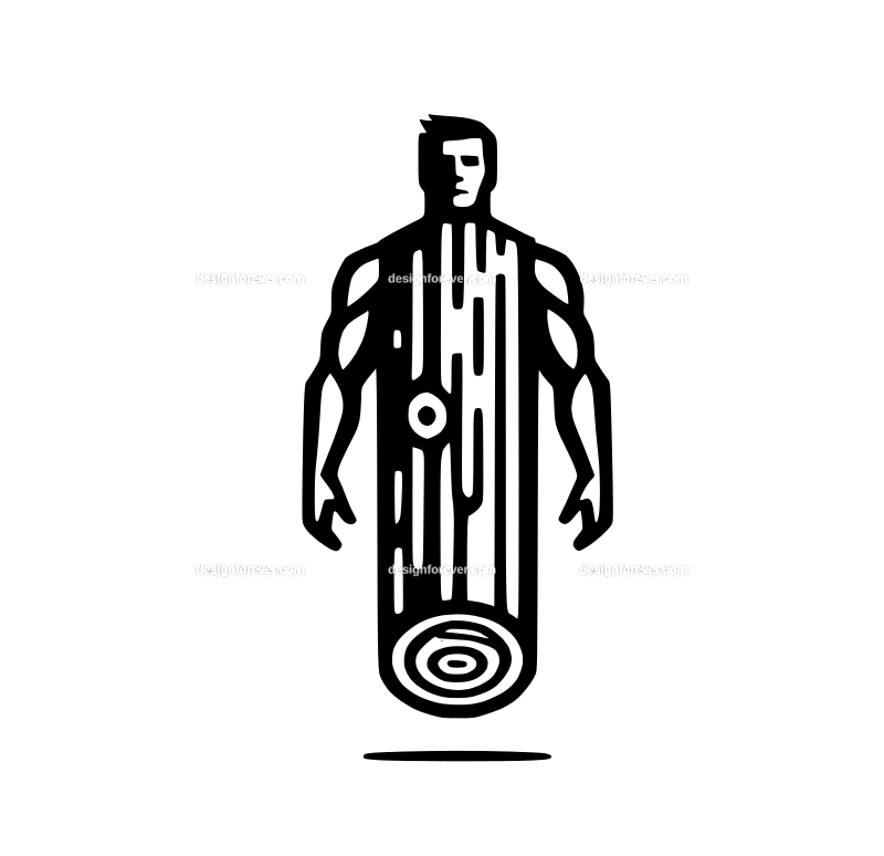 the log man graphic logo