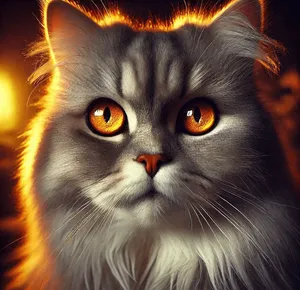 a cat with golden eyes