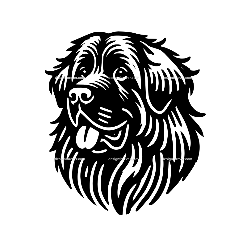 Leonberger dog graphic logo