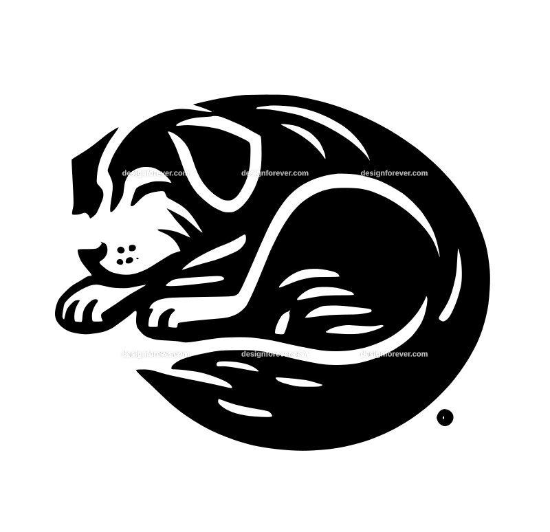 the sleeping dog graphic logo