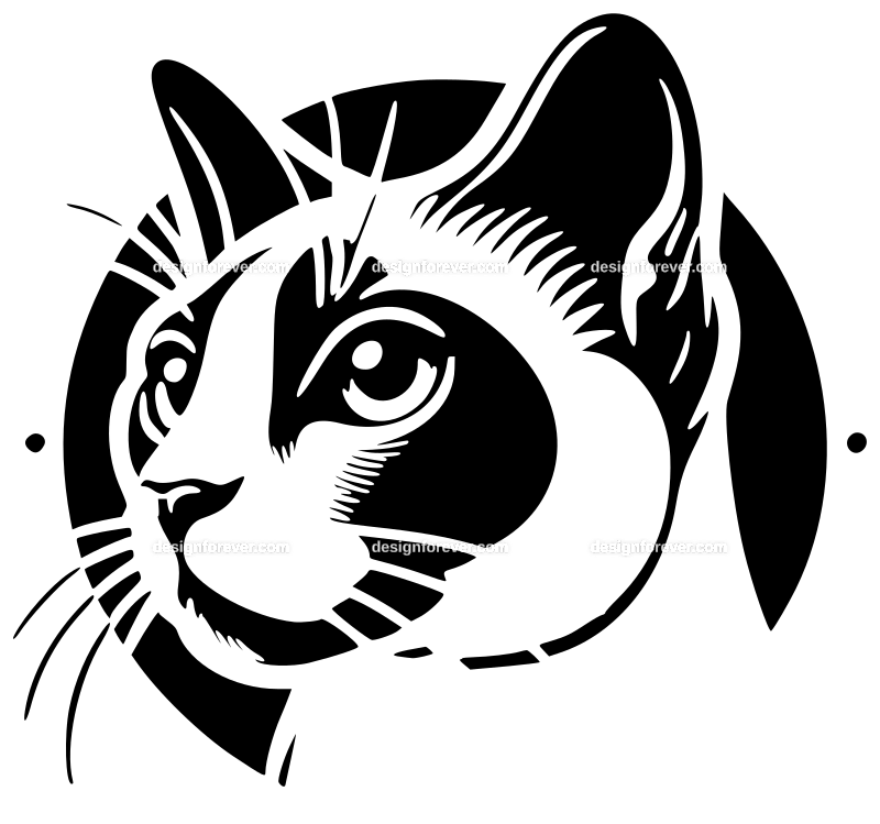 Khao Manee cat graphic logo