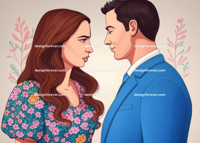 woman madly in love with man