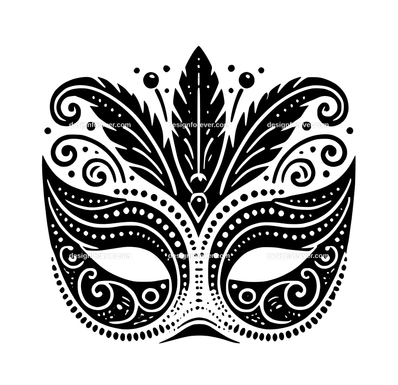 masquerade mask graphic logo