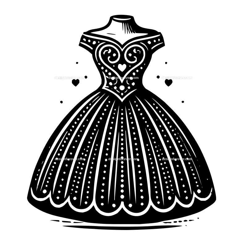 wedding dress graphic logo