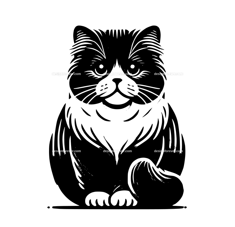 Munchkin cat graphic logo