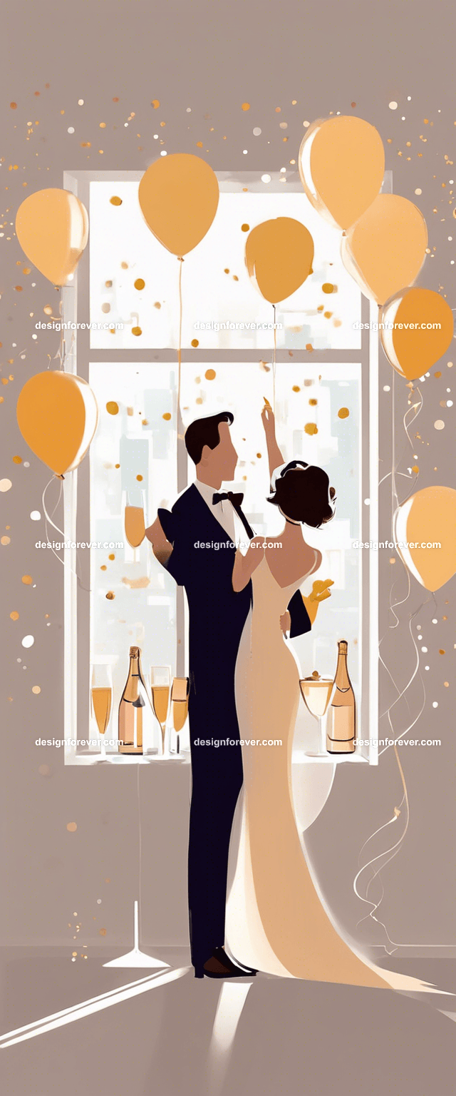 a couple wife husband girlfriend boyfriend celebrating new years xmas christmas holiday