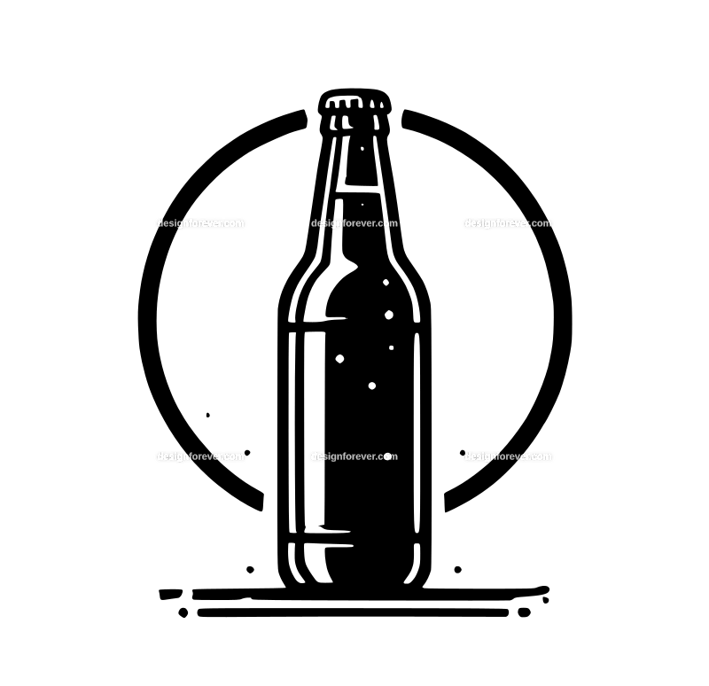 the open bottle graphic logo