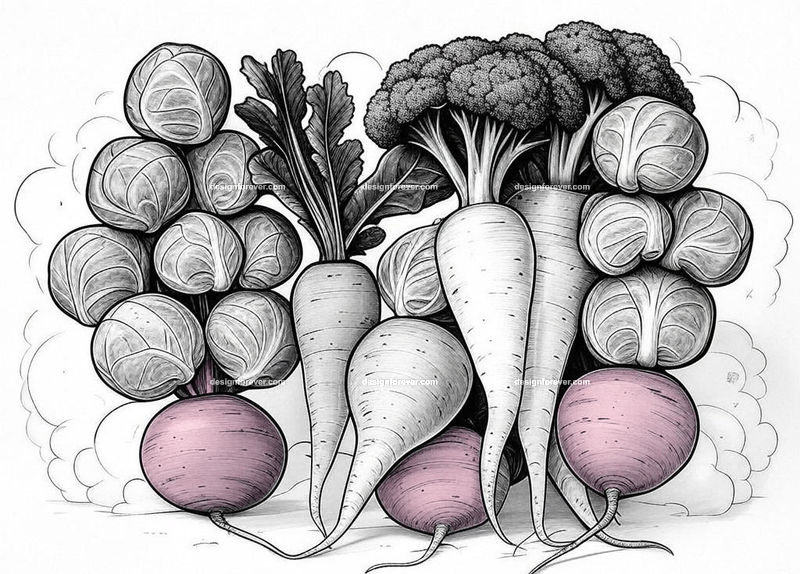 whimsical drawing of vegetables that kids hate